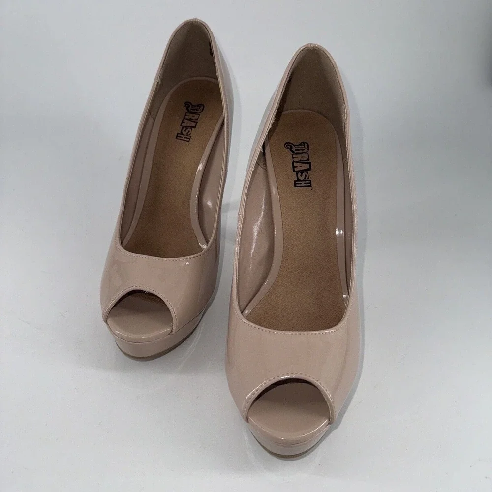 Stiletto Open Toe High Heel Pumps Shoes Brash Women's‎ Pink Size 8.5 Slip-On